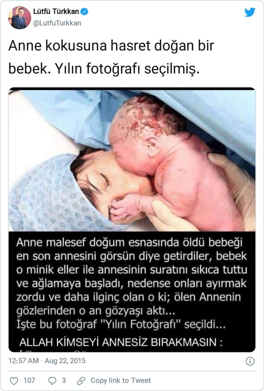 dogum sonrasinda annenin vefat ettigi sanilarak paylasilan fotograf malumatfurus