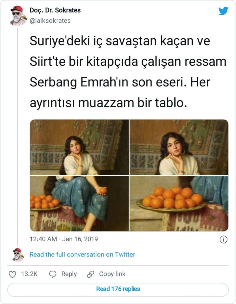 Suriye'deki İç Savaştan Kaçan Ressam Serbang Emrah'a Ait Sanılan Resim ...